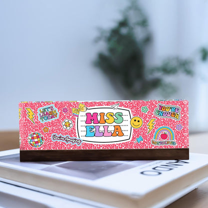 Personalized Teacher Name Plate, Custom Acrylic Plaque Desk Sign Gift For Teacher, Teacher Gifts, Teacher Appreciation Gift, Back To School