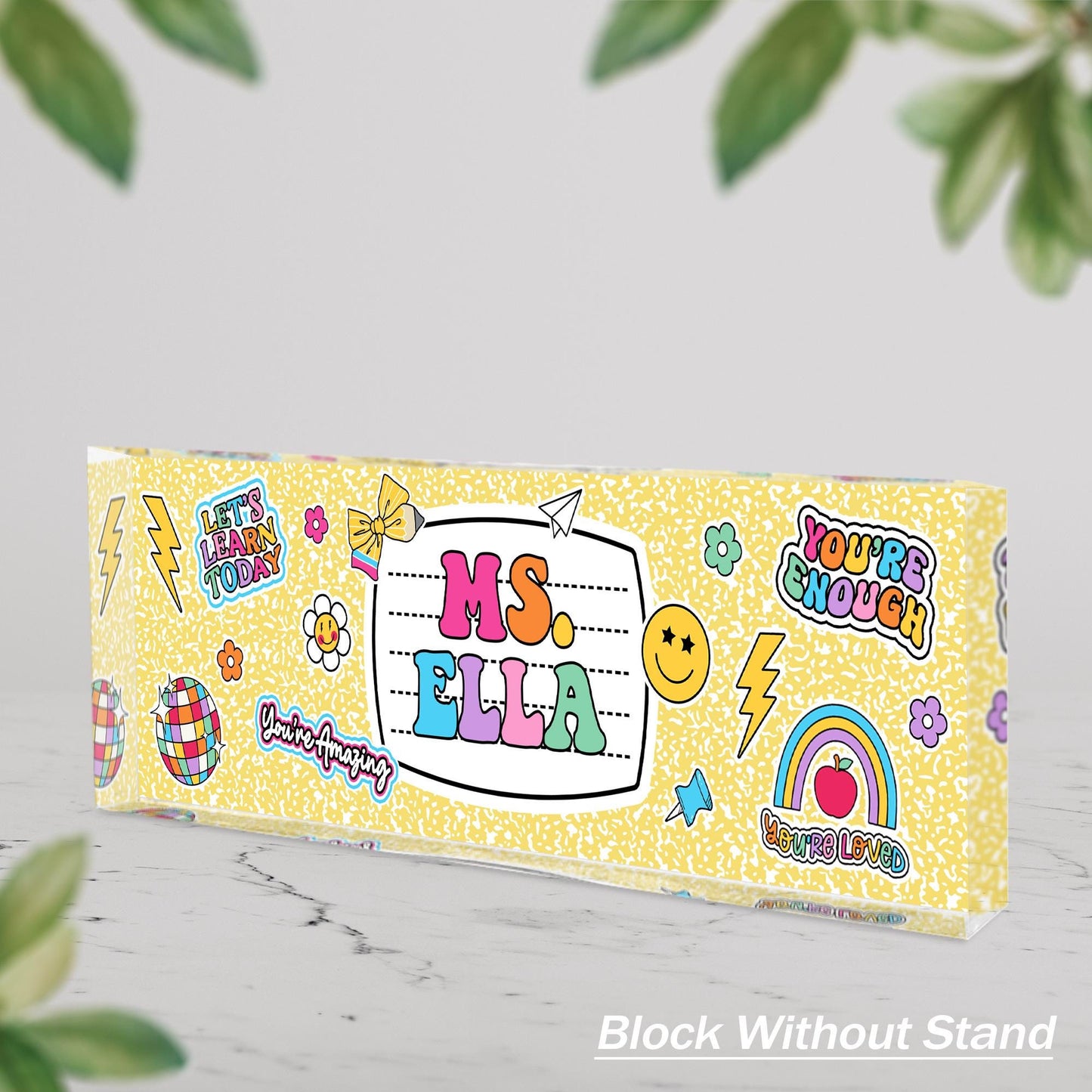 Personalized Teacher Name Plate, Custom Acrylic Plaque Desk Sign Gift For Teacher, Teacher Gifts, Teacher Appreciation Gift, Back To School