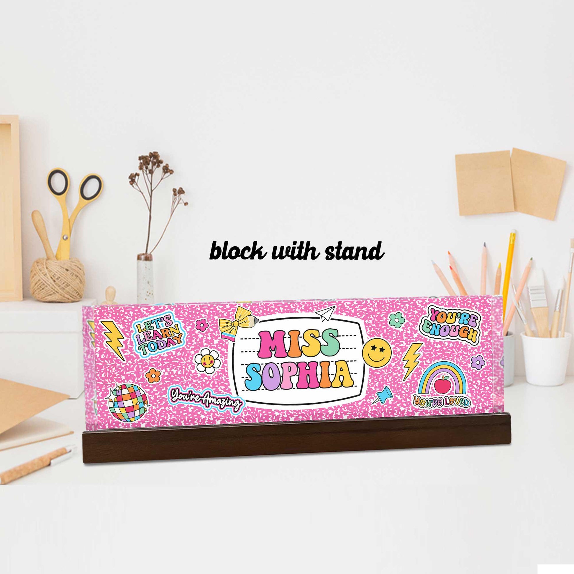 Personalized Teacher Name Plate, Custom Acrylic Plaque Desk Sign Gift For Teacher, Teacher Gifts, Teacher Appreciation Gift, Back To School