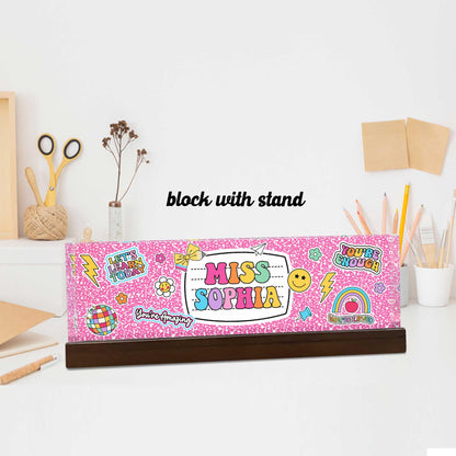 Personalized Teacher Name Plate, Custom Acrylic Plaque Desk Sign Gift For Teacher, Teacher Gifts, Teacher Appreciation Gift, Back To School