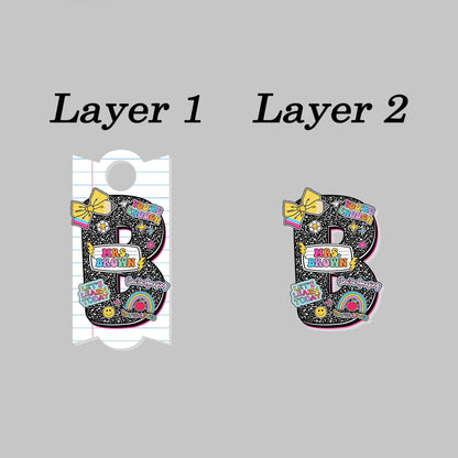 Personalized Tumbler Name Plate Composition Book, Teacher Gifts, 40oz/30oz Tumbler Lid Name Tag, Back To School, Teacher Appreciation Gift