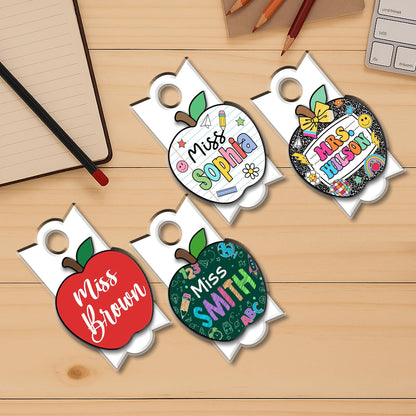 Custom Tumbler Name Tag, Personalized Apple Topper 40oz/30oz, Teacher Gifts, Tumbler Name Plate, Back To School, Teacher Appreciation Gift