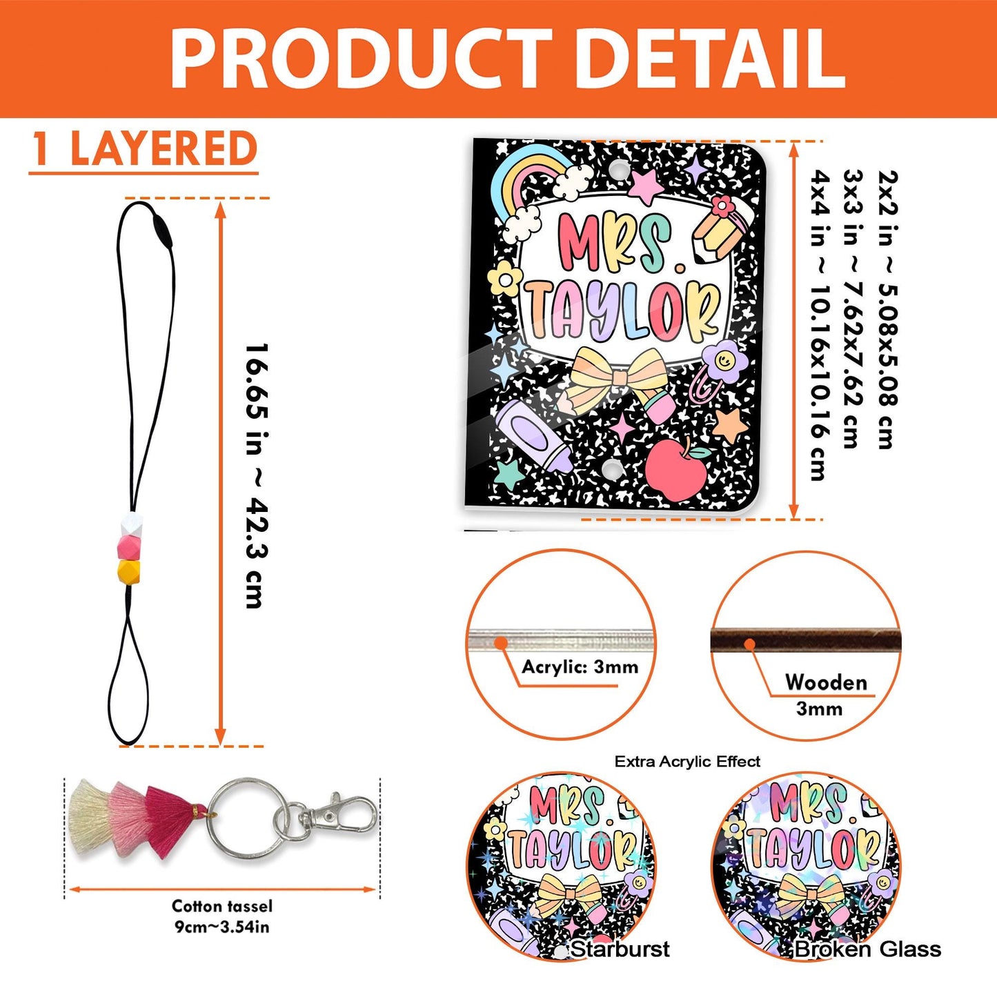 Custom Teacher Lanyard with Name, Teacher Appreciation Gift, Personalized Trendy Lanyard for Keys ID Badge, Beaded Lanyard Back To School