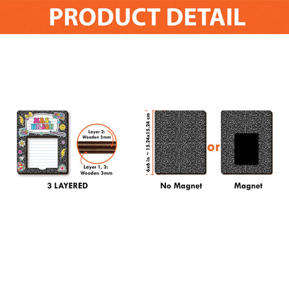 Personalized Teacher Sticky Note Holder, Teacher Appreciation magnet, Teacher Notepad Holder, Back to School Gift, Teacher Desk Decor