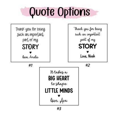 Custom Sticky Note Holder With Magnet Composition Book Teacher Notepad Holder, Thank You Gift Teacher Appreciation Gift, Back to School Gift