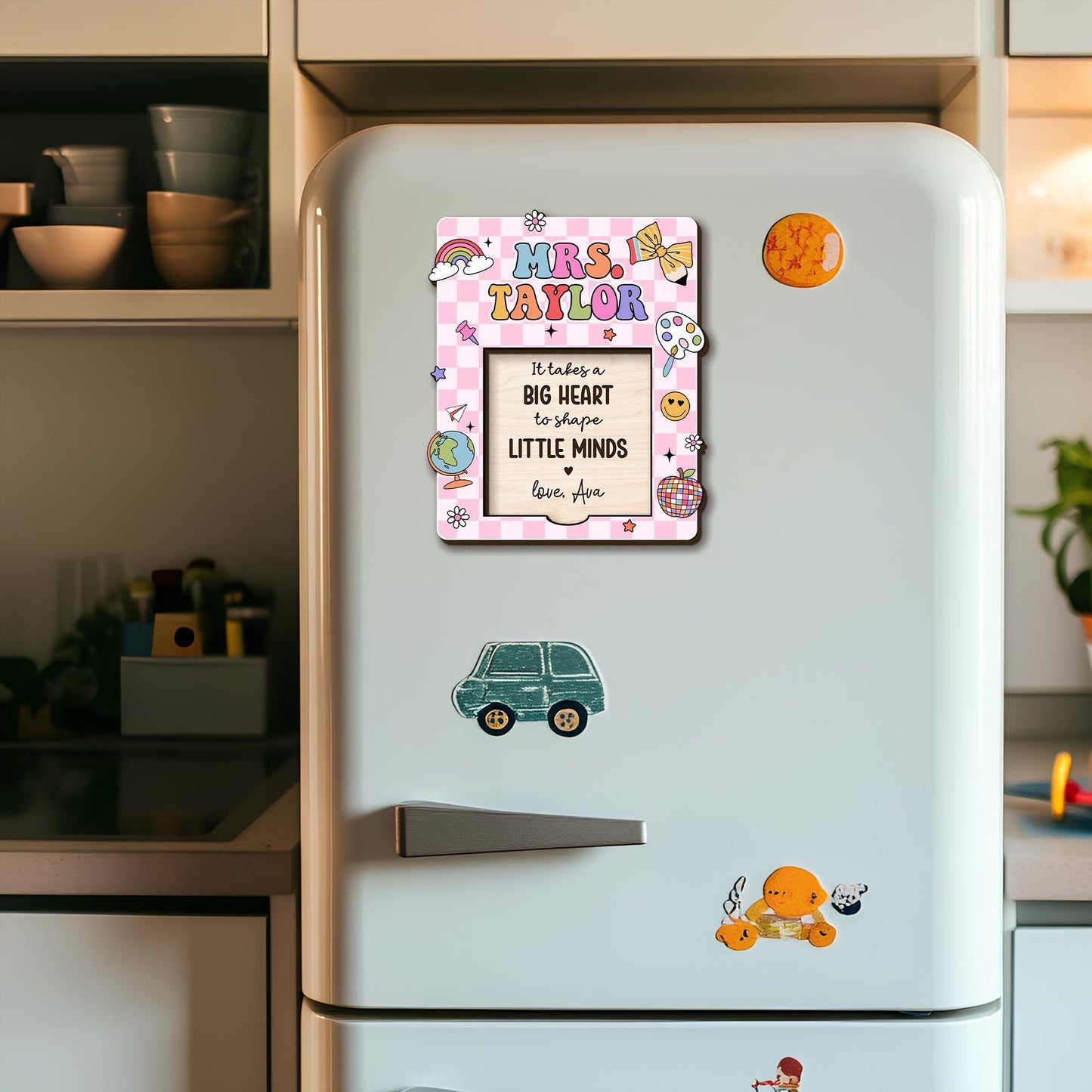 Custom Sticky Note Holder With Magnet Composition Book Teacher Notepad Holder, Thank You Gift Teacher Appreciation Gift, Back to School Gift