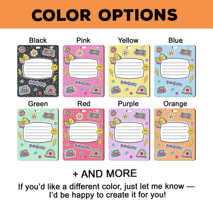 Personalized Teacher Hall Pass With Lanyard, Bathroom Pass Nurse Pass, Classroom Hall Pass Composition Book Theme, Teacher Appreciation Gift