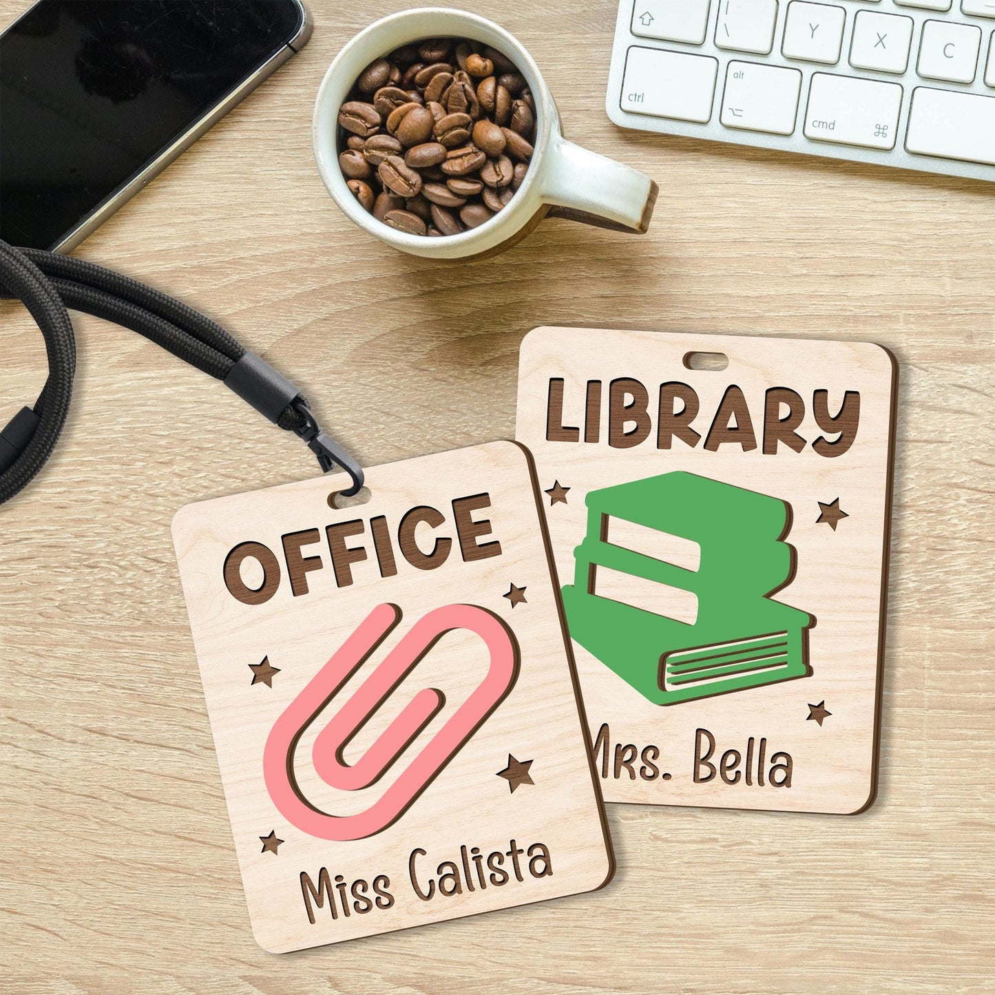 Custom Class Room Hall Passes, Teacher Hall Pass With Lanyard, Bathroom Pass, Nurse Pass, Back To School Gift, Teacher Appreciation Gift