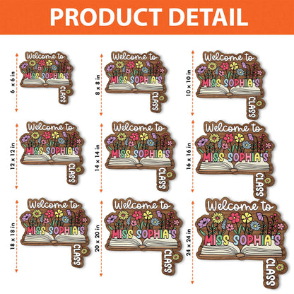 Classroom Doorframe Sign, Teacher Door Hanger With Flower, Classroom Door Sign, Doorframe Teacher, Back To School Sign, Teacher Appreciation