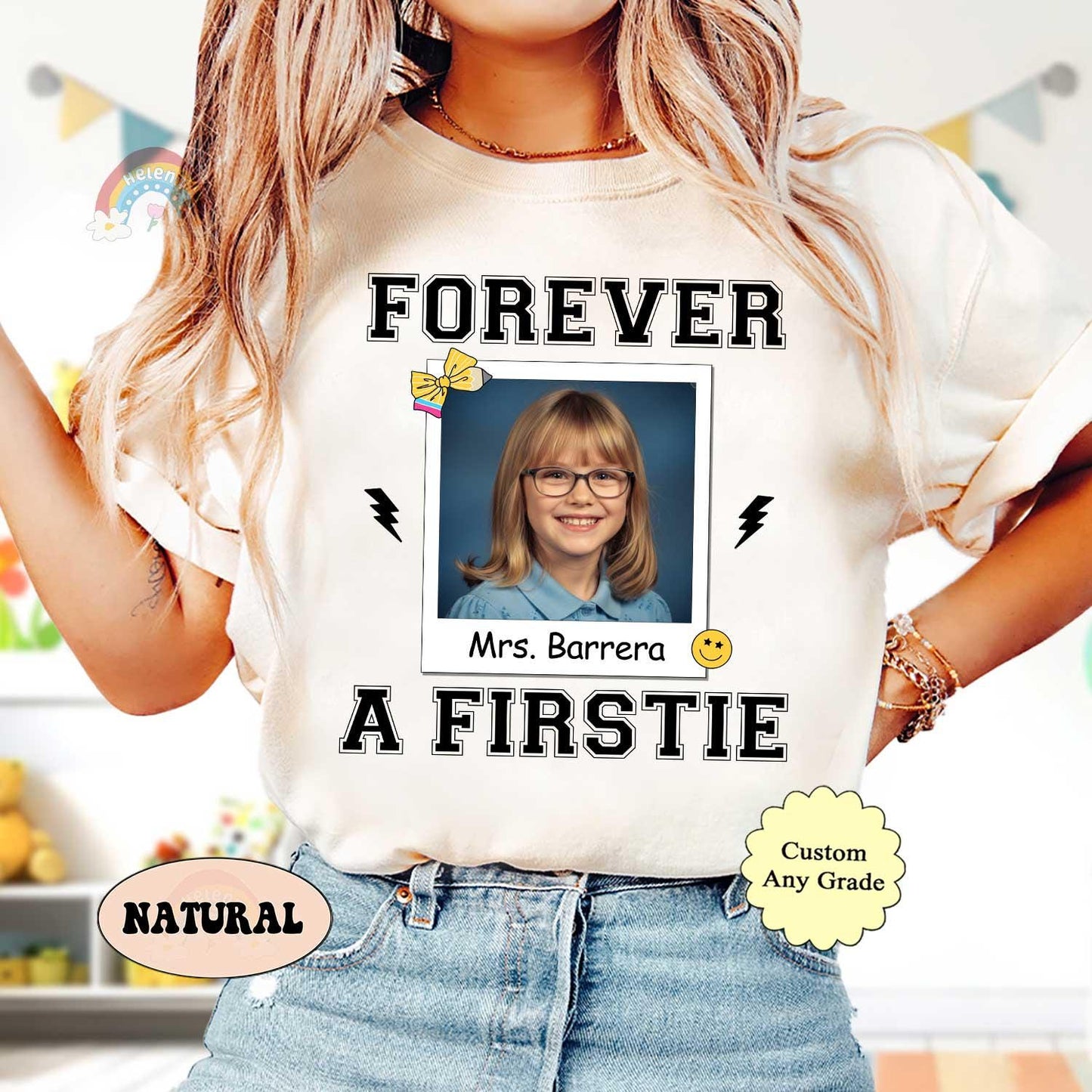 Personalized Teacher Shirt Forever A Firstie Shirt, Custom First Grade Shirt, Funny Teacher Shirt, Back To School, Teacher Appreciation Gift