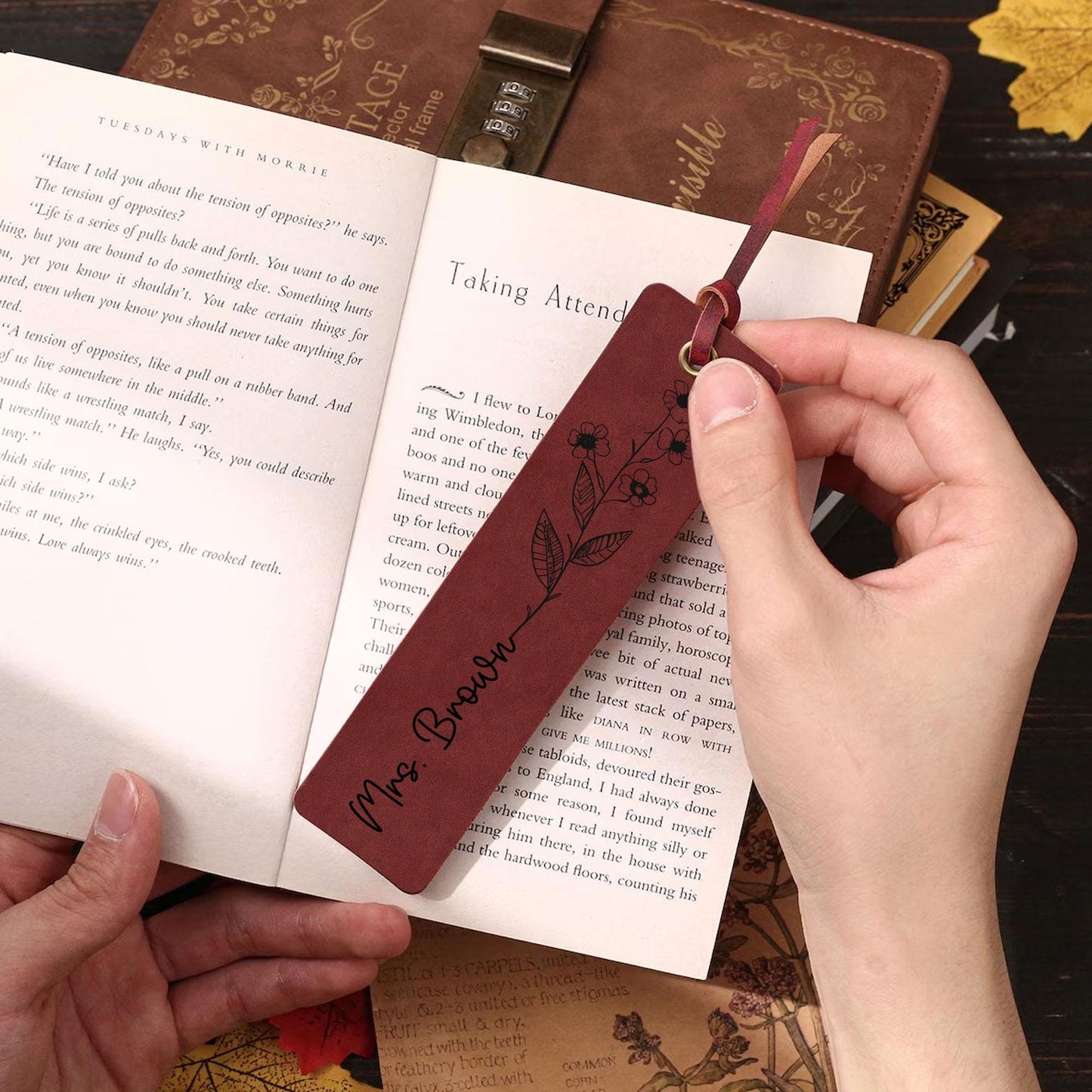 Personalized Teacher Leather Bookmark, Librarian Gift Book Lover, Back To School, Custom Bookmark, Teacher Gifts, Teacher Appreciation Gift