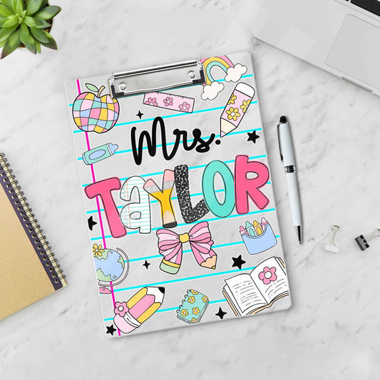 Custom Teacher Clipboard, Acrylic Clipboard For Teacher, Personalized Teacher Gift, Back To School, Teacher Appreciation Gift, Teacher Gift