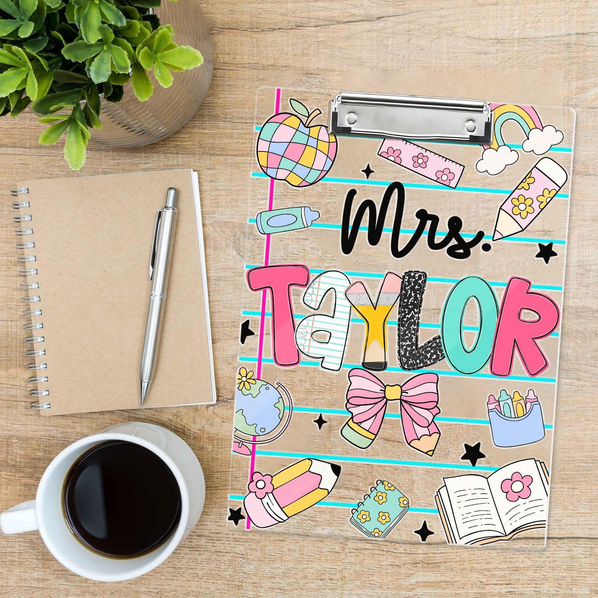 Custom Teacher Clipboard, Acrylic Clipboard For Teacher, Personalized Teacher Gift, Back To School, Teacher Appreciation Gift, Teacher Gift