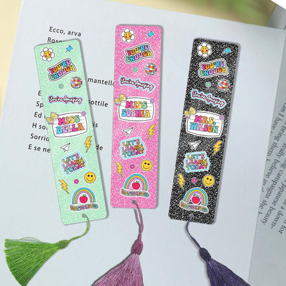 Personalized Teacher Bookmarks, Composition Book Bookmark Teacher Gifts, Teacher Appreciation Gift, Thank You Teacher, Back To School Gift