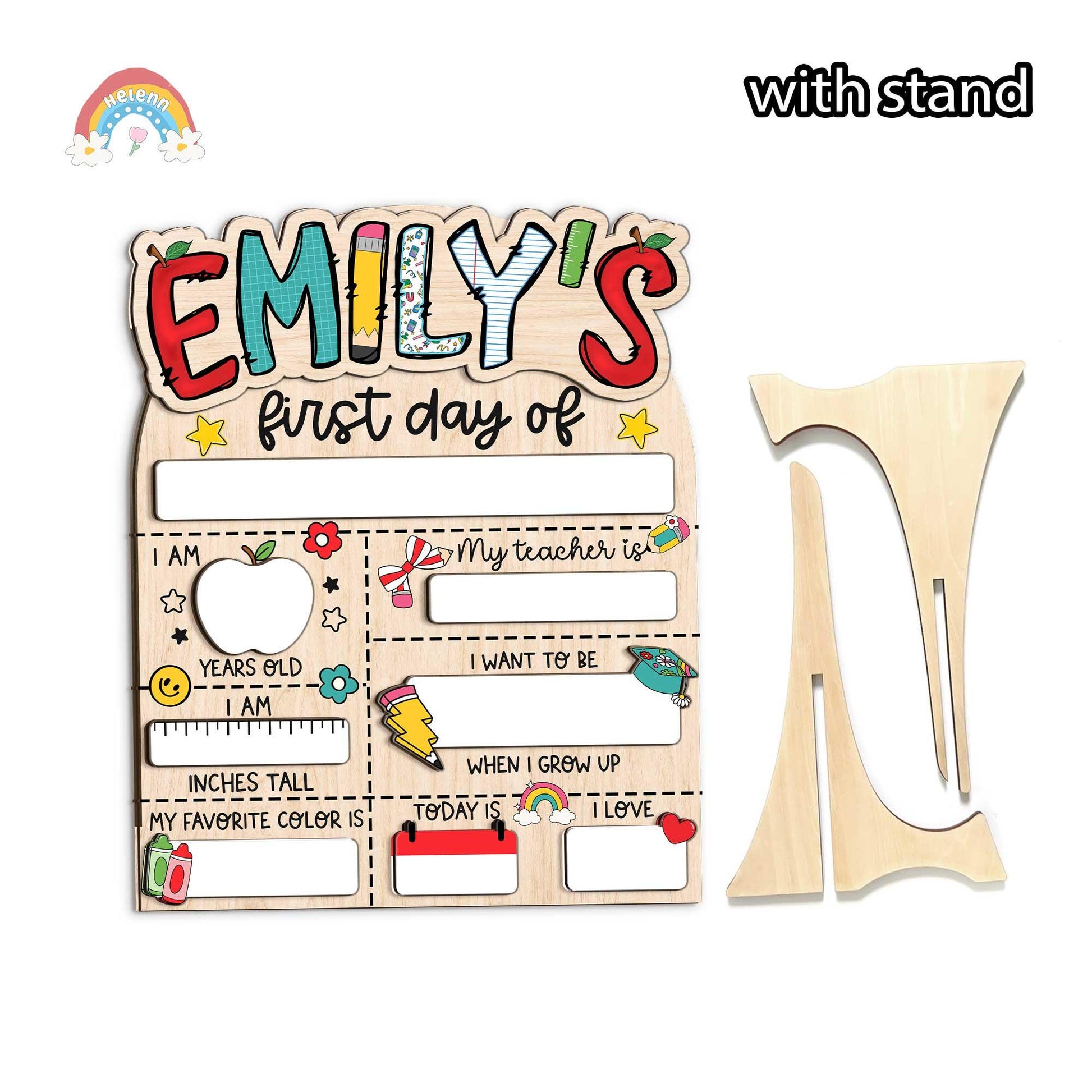 First Day of School Sign, Back to School Sign, Preschool Kindergarten 1st Day of School Sign, School Board, First And Last Day School Sign