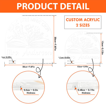 Personalized Teacher Night Light, Personalized Teacher Desk Name Plate, Classroom Decor, Back To School Gift, Teacher Appreciation Gift