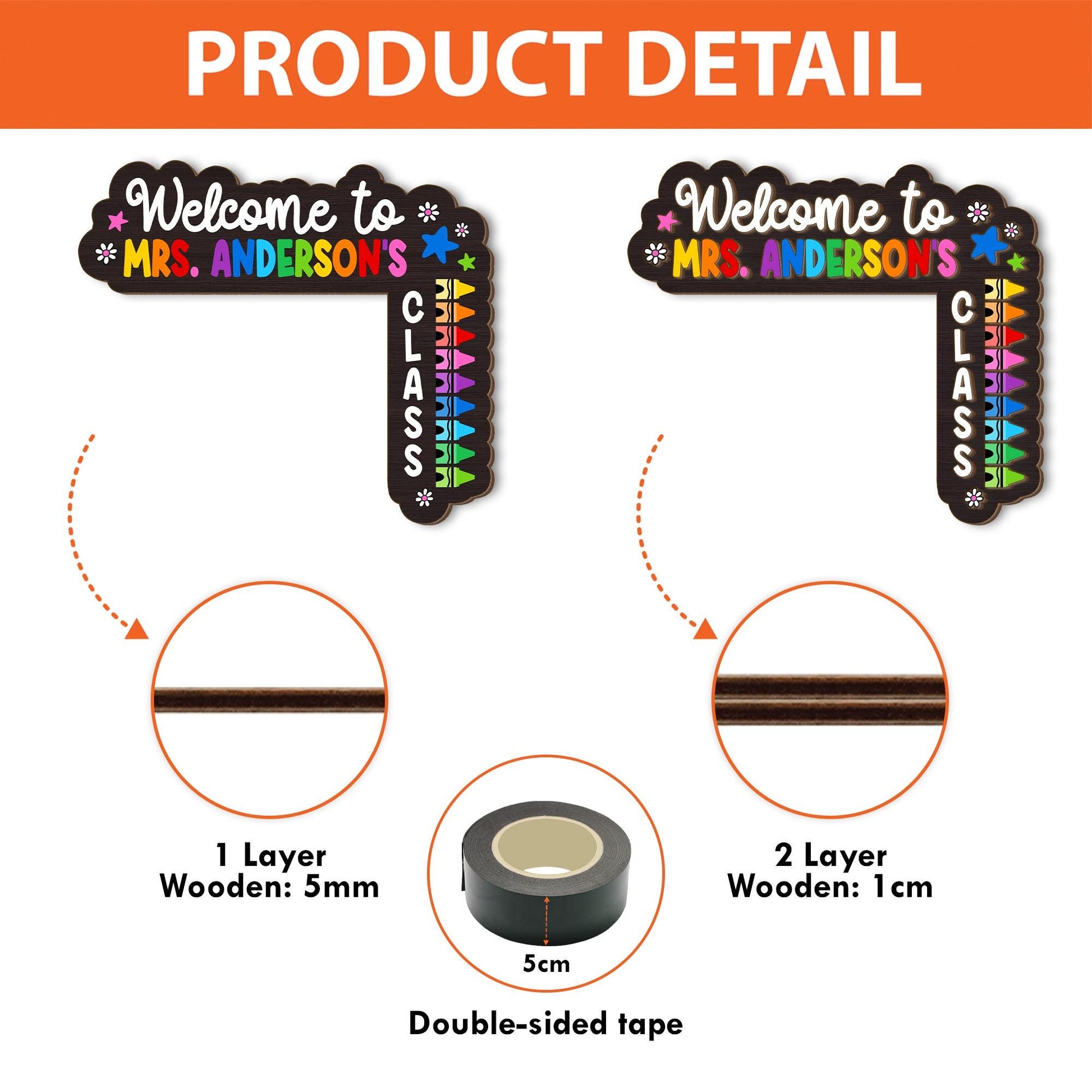 Personalized Teacher Doorframe, Classroom Doorframe Sign, Teacher Name Sign, Classroom Door Sign, Back To School Sign, Teacher Appreciation