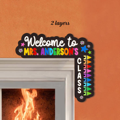Personalized Teacher Doorframe, Classroom Doorframe Sign, Teacher Name Sign, Classroom Door Sign, Back To School Sign, Teacher Appreciation