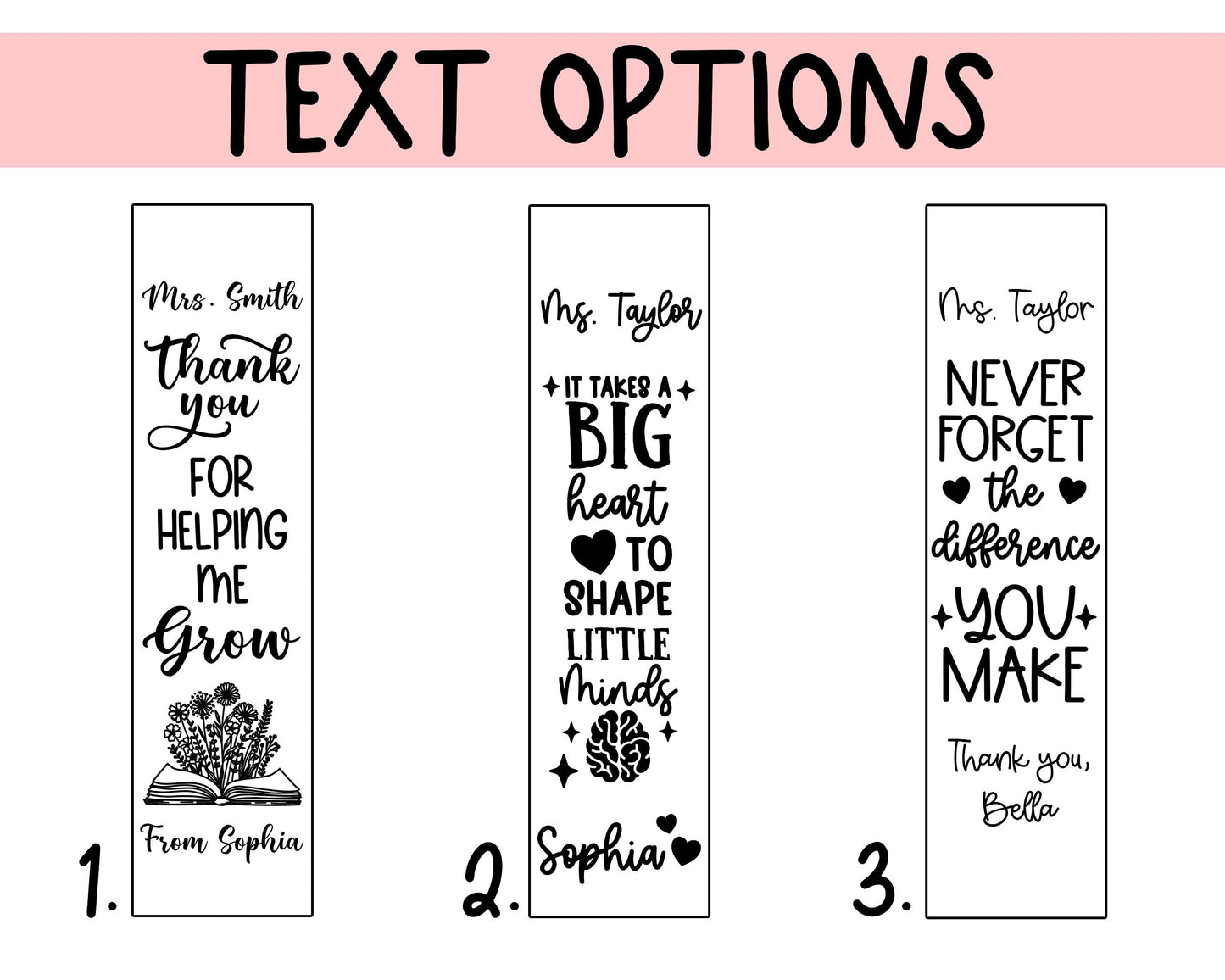 Personalized Teacher Bookmarks, Bookmark for Teacher, Thank You Gift Teacher's Day Gift, Custom Gifts for Teacher, Teacher Appreciation Gift