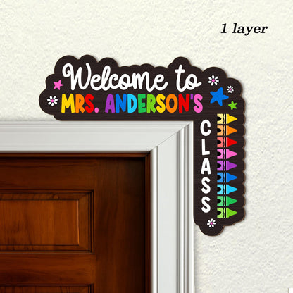 Personalized Teacher Doorframe, Classroom Doorframe Sign, Teacher Name Sign, Classroom Door Sign, Back To School Sign, Teacher Appreciation