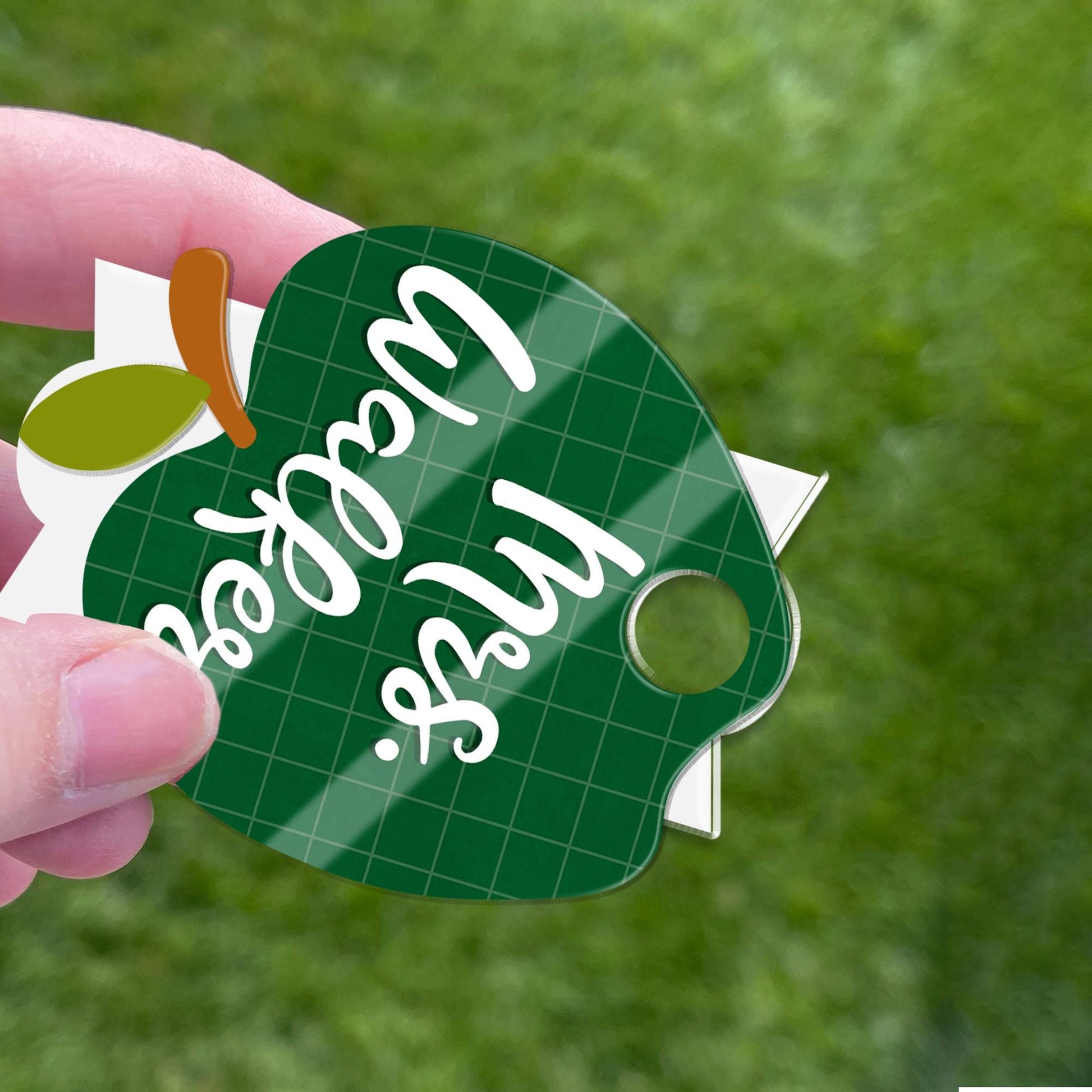 Personalized Apple Topper 40oz/30oz, Custom Tumbler Name Tag, Teacher Stanley Name Plate, Back To School Gift, Teacher Appreciation Gift