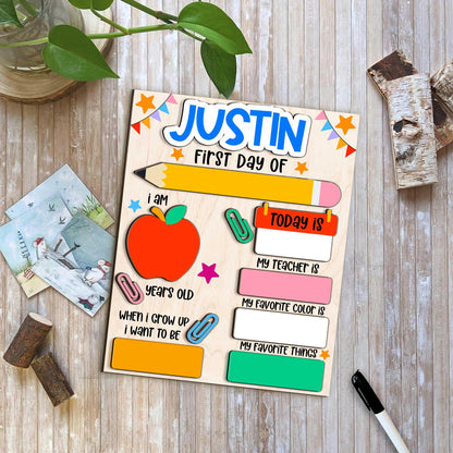 Back to School Sign, First Day of School Sign, Preschool Kindergarten 1st Day of School Sign, School Board, First And Last Day School Sign