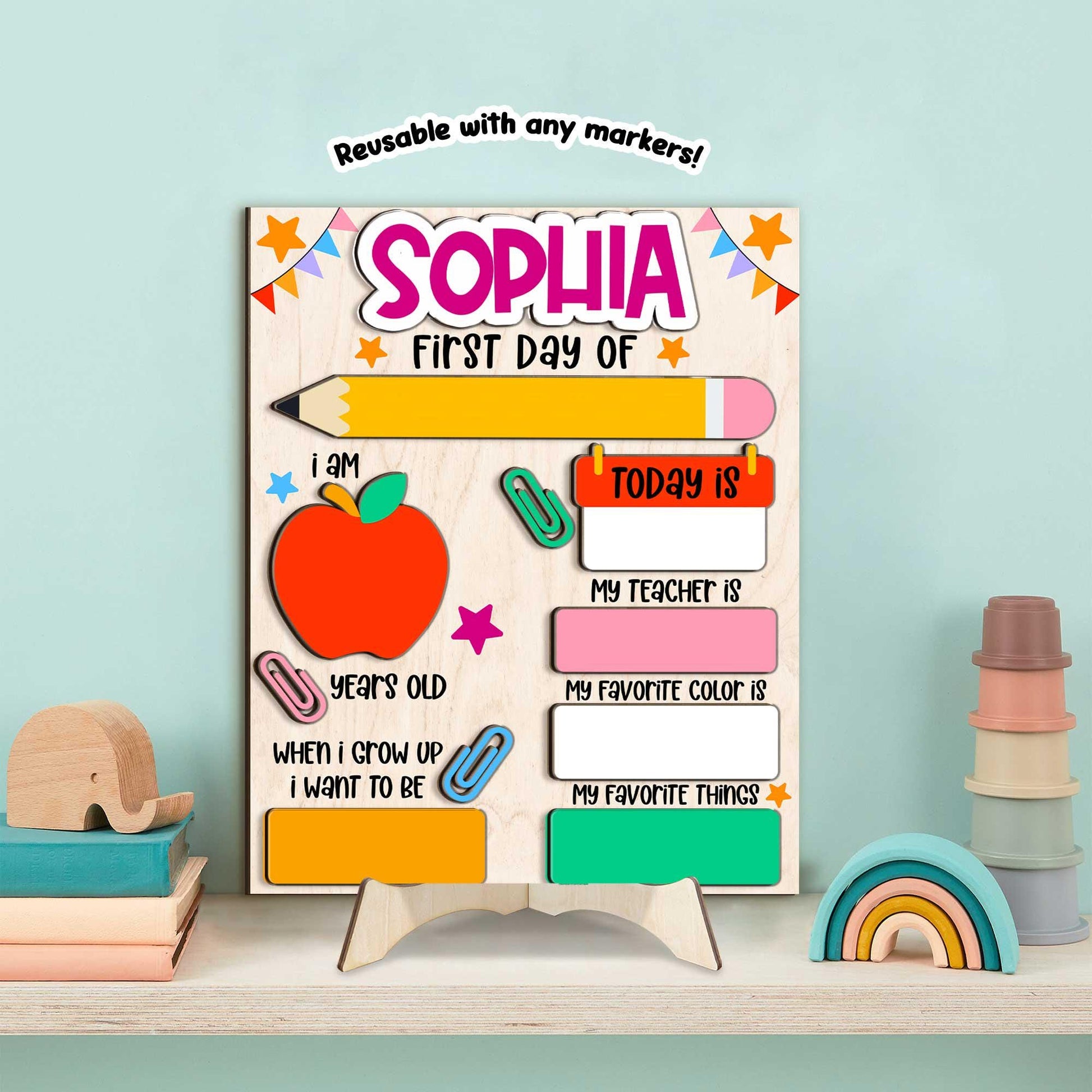 Back to School Sign, First Day of School Sign, Preschool Kindergarten 1st Day of School Sign, School Board, First And Last Day School Sign