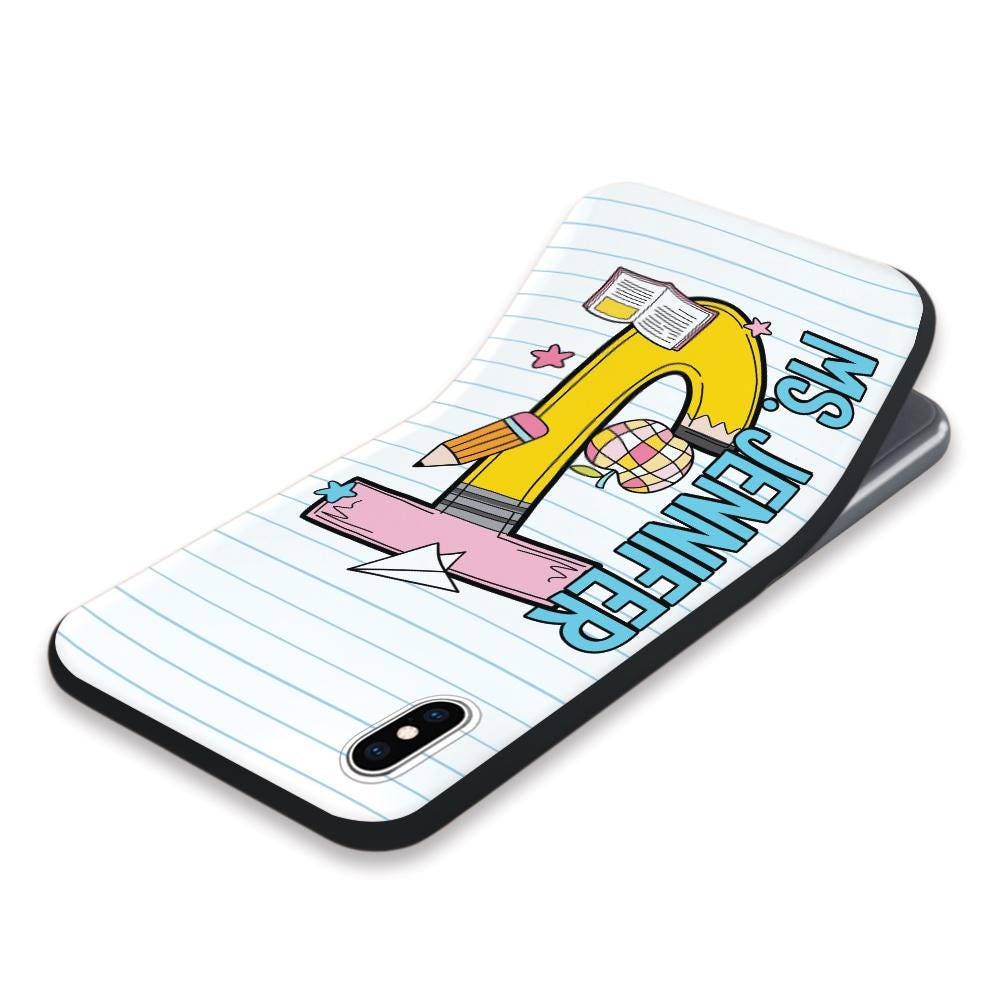 Personalized Teacher Phone Case School Supply Phone Case, Teacher Gifts, Custom Teacher Name, Back To School Gift, Teacher Appreciation Gift