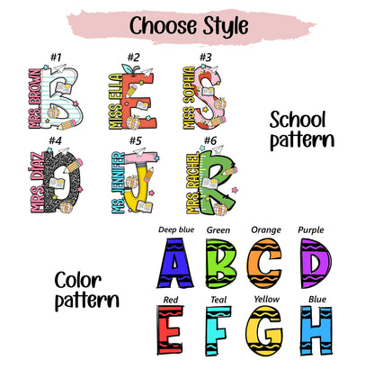 Personalized Teacher Phone Case School Supply Phone Case, Teacher Gifts, Custom Teacher Name, Back To School Gift, Teacher Appreciation Gift