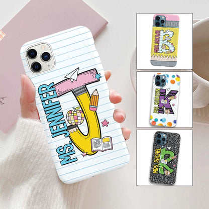 Personalized Teacher Phone Case School Supply Phone Case, Teacher Gifts, Custom Teacher Name, Back To School Gift, Teacher Appreciation Gift