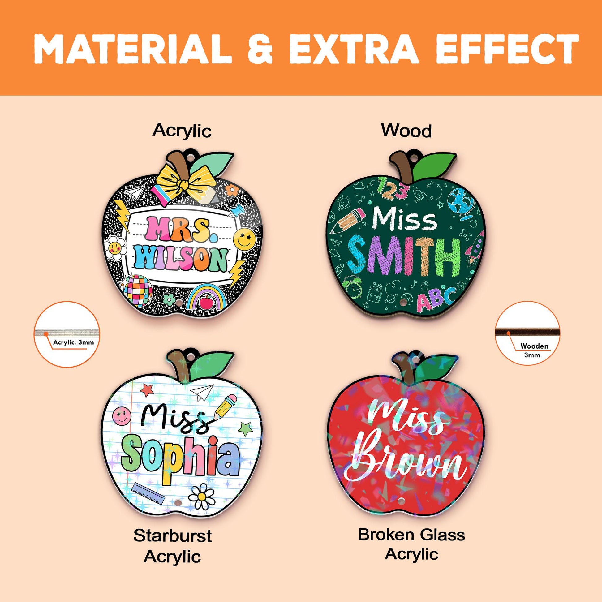 Personalized Teacher Lanyard: Beaded ID Badge Holder with Tassel