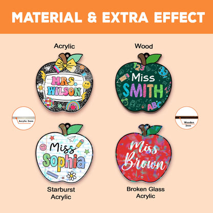 Personalized Teacher Lanyard: Beaded ID Badge Holder with Tassel