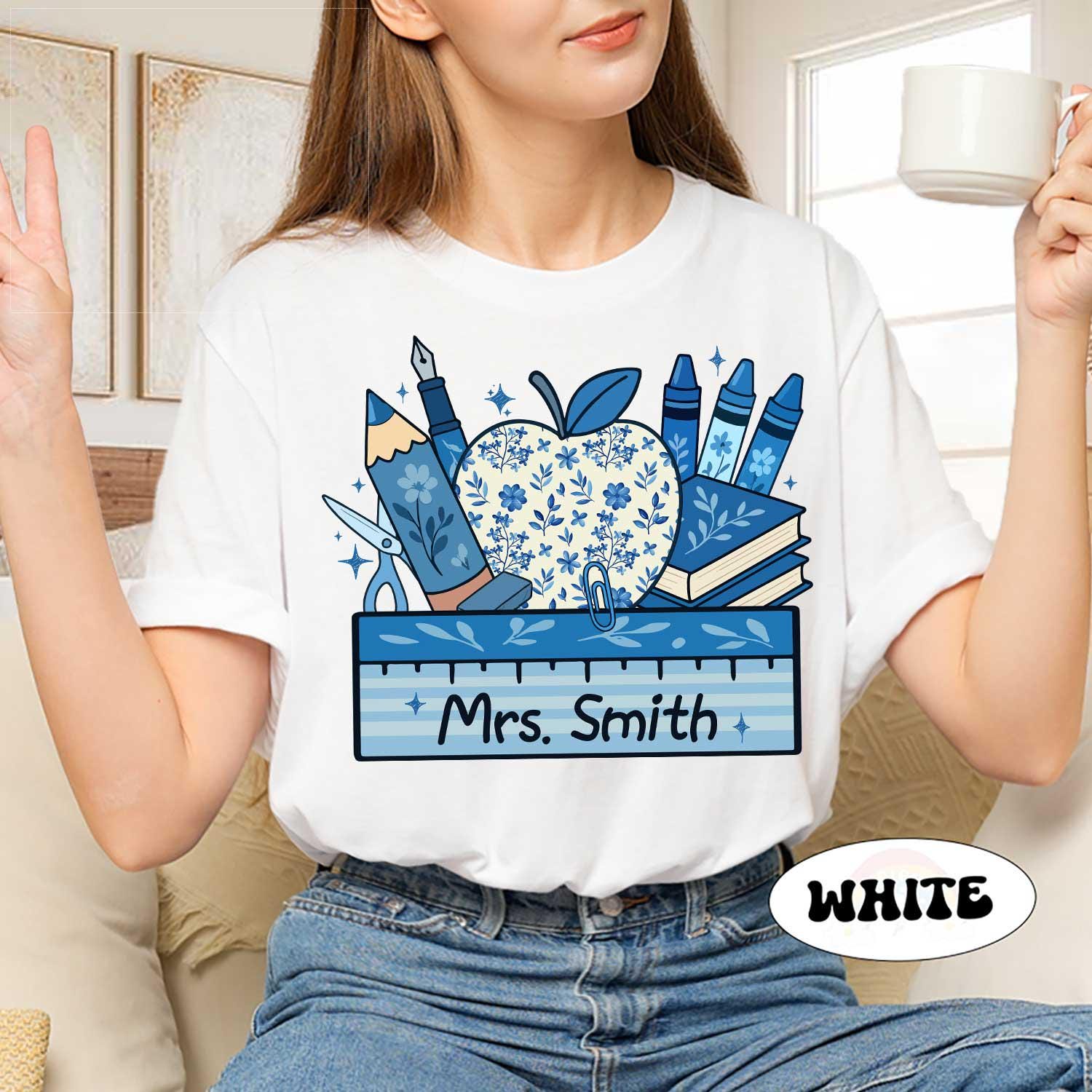 Personalized Teacher Shirt, Custom Teacher School Supplies Shirt, Back To School Shirt, First Day Of School, Teacher Appreciation Gifts