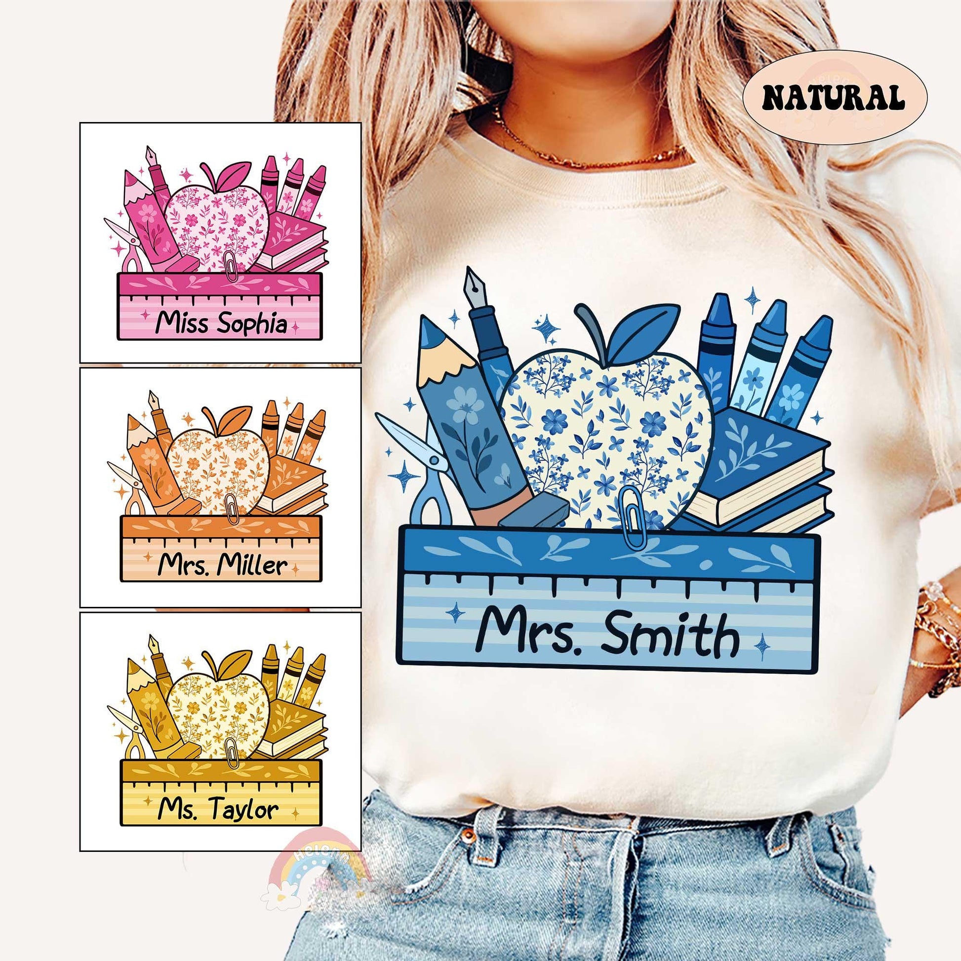 Personalized Teacher Shirt, Custom Teacher School Supplies Shirt, Back To School Shirt, First Day Of School, Teacher Appreciation Gifts