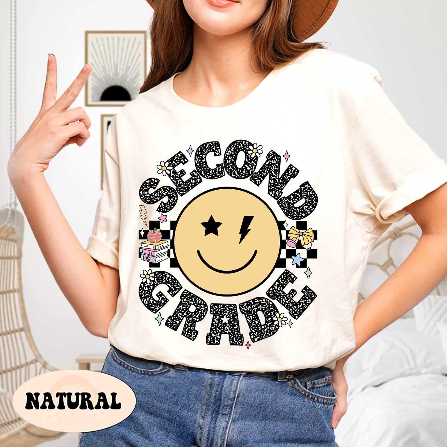 Custom Second Grade Teacher Shirt, 2nd Grade Teacher Shirt, Custom Teacher Name Shirt, Back To School Shirt, Teacher Appreciation Gift