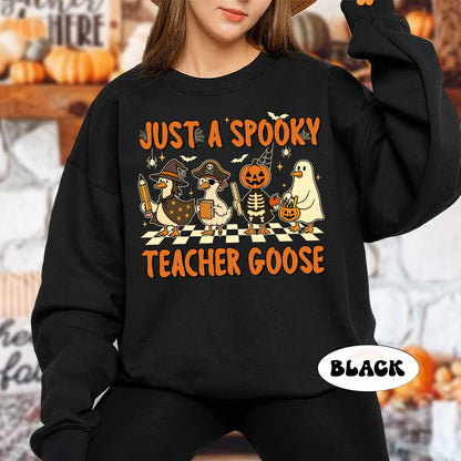 Teacher Halloween Shirt, Spooky Teacher Goose, Trick Or Teach, Spooky Teacher Shirt, Teacher Pumpkin Ghost Shirt, Teacher Halloween Gift