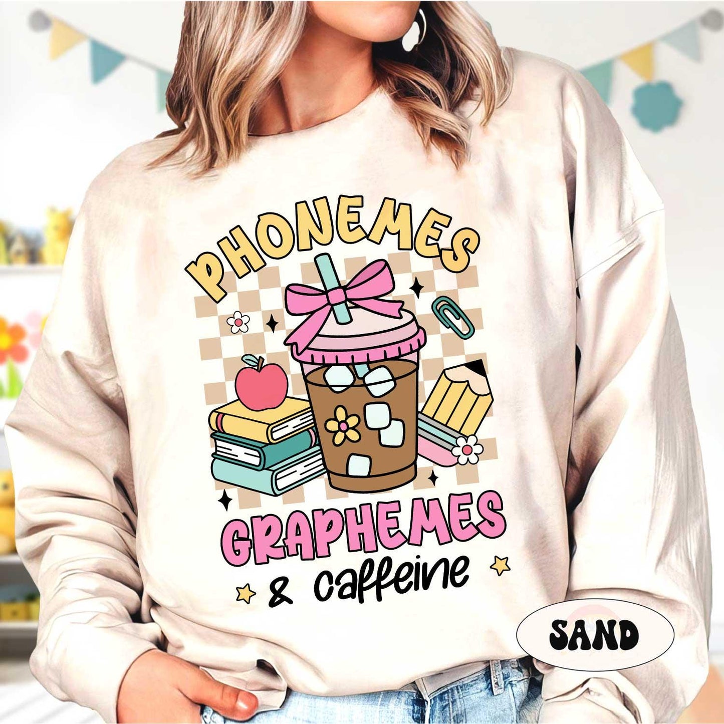 Phonemes Graphemes Caffeine Shirt, Teacher Shirt, Coffee Lover Shirt, Back to School, Funny Teacher Coffee Shirt, Teacher Appreciation Gift