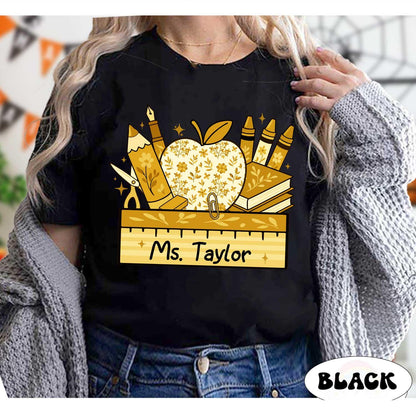 Personalized Teacher Shirt, Custom Teacher School Supplies Shirt, Back To School Shirt, First Day Of School, Teacher Appreciation Gifts