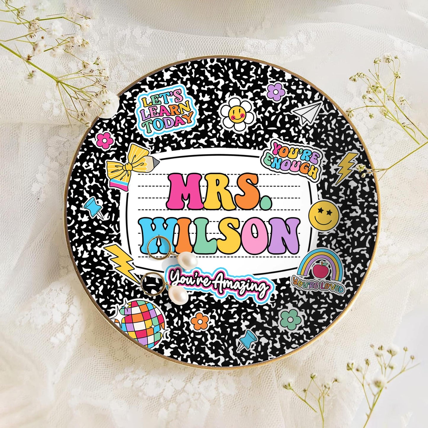 Teacher Appreciation Gift, Custom Jewelry Dish Teacher Gift, Gifts for Teachers, End of Year Gift, Thank You Teacher Gifts, Christmas Gifts