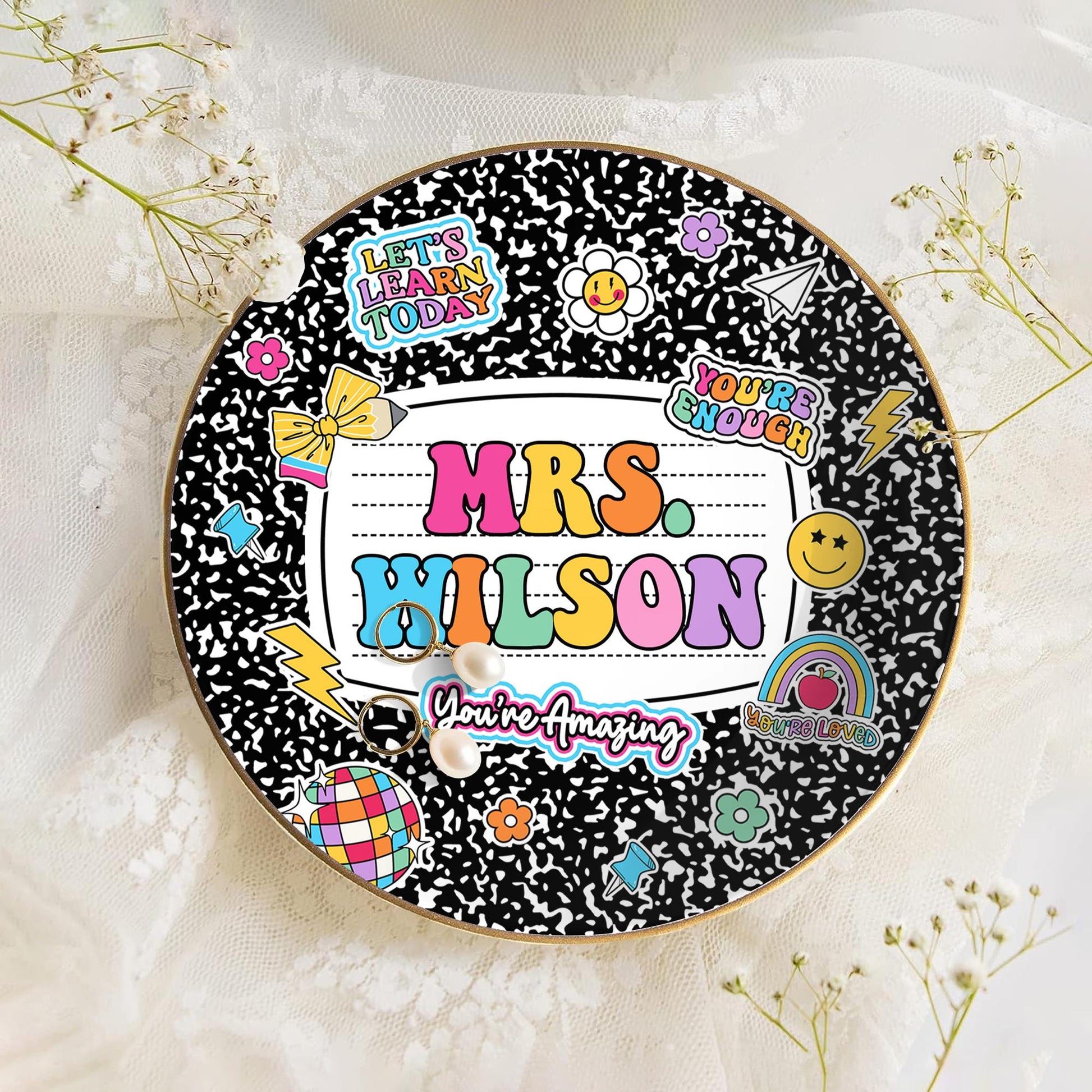 Teacher Appreciation Gift, Custom Jewelry Dish Teacher Gift, Gifts for Teachers, End of Year Gift, Thank You Teacher Gifts, Christmas Gifts