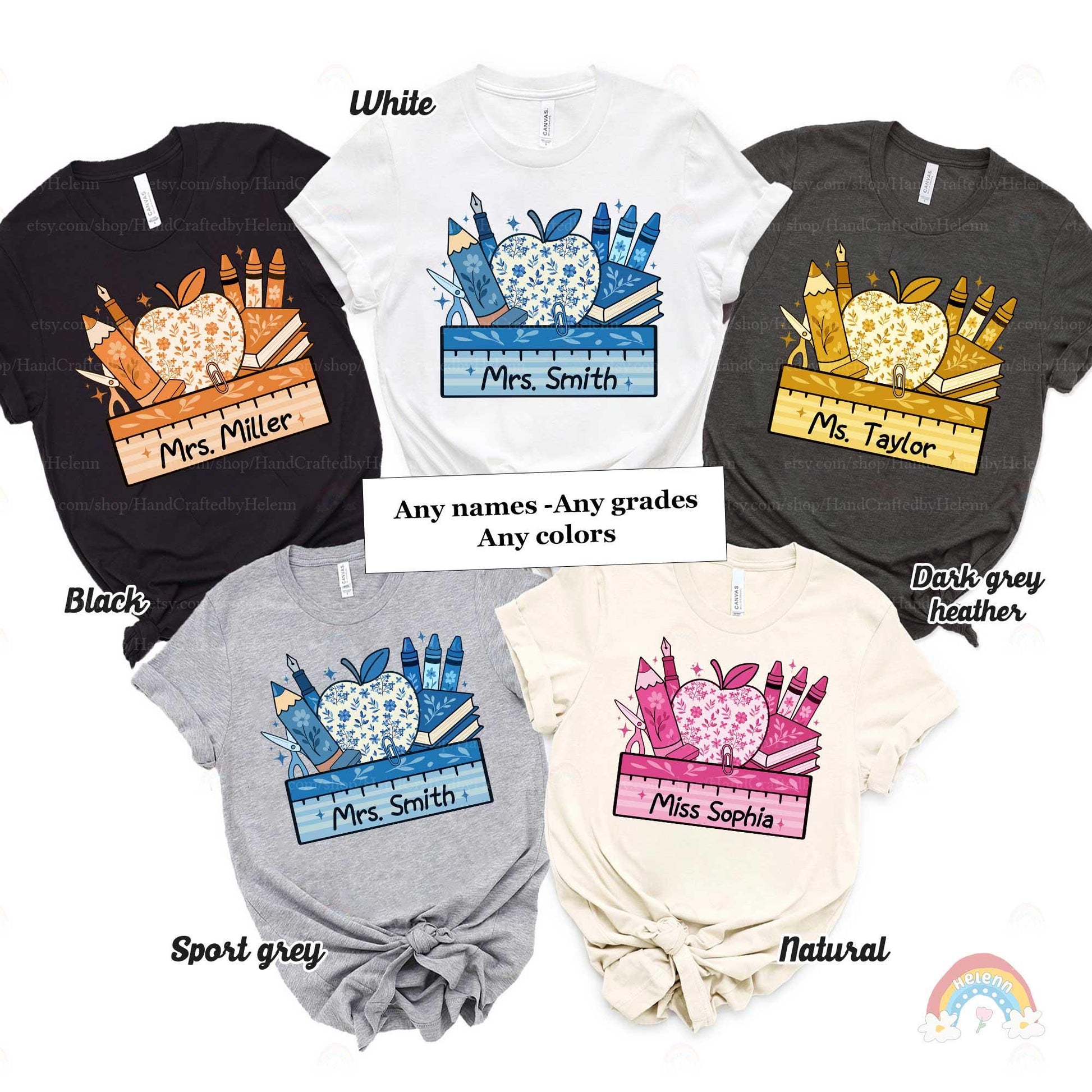 Personalized Teacher Shirt, Custom Teacher School Supplies Shirt, Back To School Shirt, First Day Of School, Teacher Appreciation Gifts