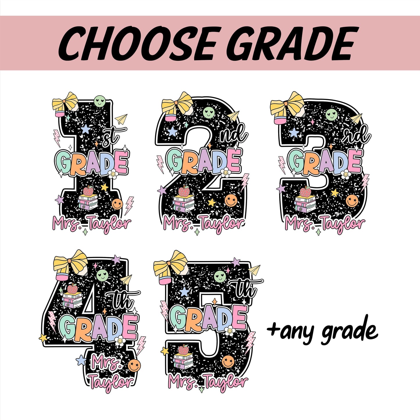 Custom Second Grade Teacher Shirt, 2nd Grade Teacher Shirt, Custom Teacher Name Shirt, Back To School Shirt, Teacher Appreciation Gift