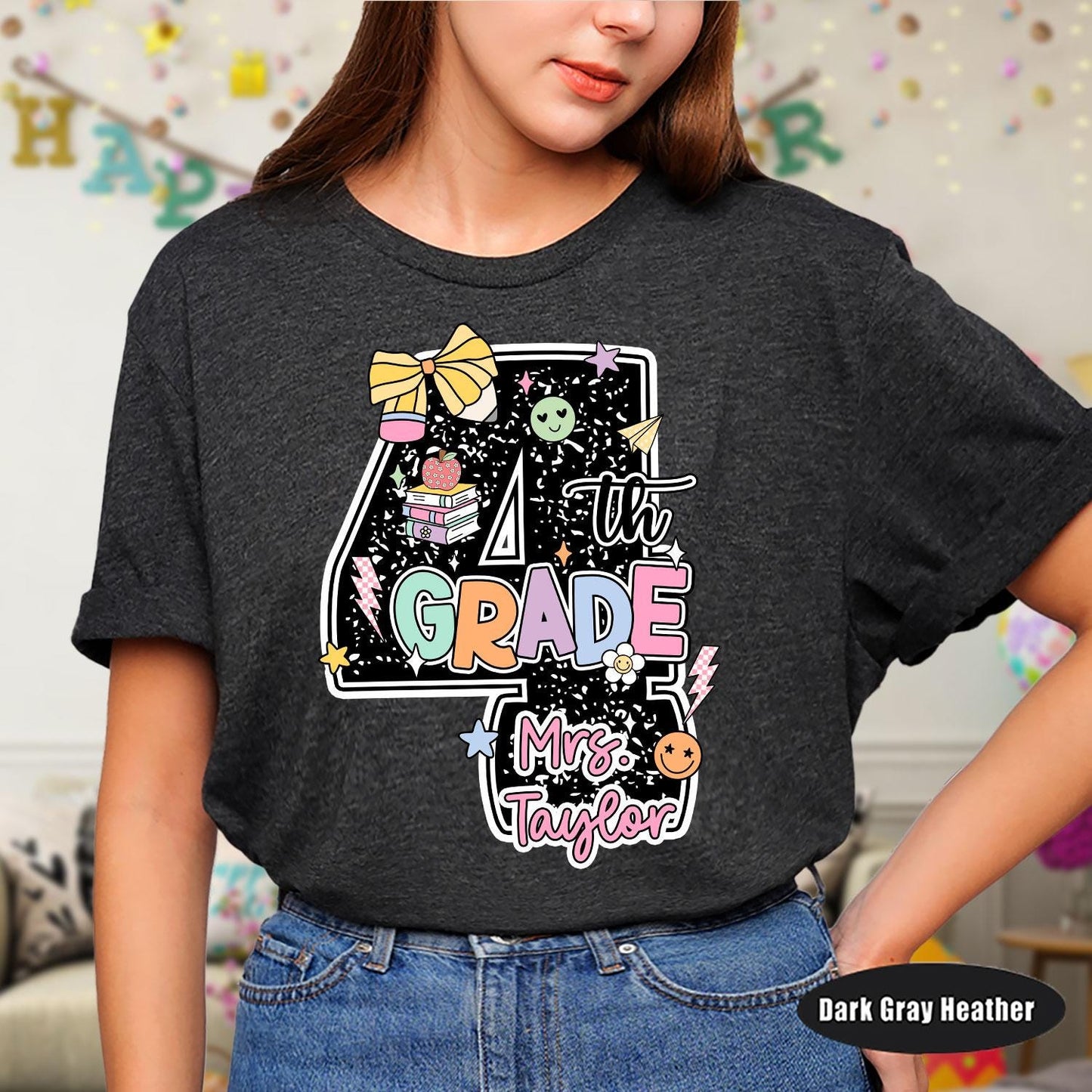 Custom Fourth Grade Teacher Shirt, 4th Grade Teacher Shirt, Teacher Team Shirt, 4th Grade TShirt, Back To School, Teacher Appreciation Gift