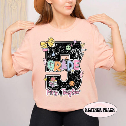 Custom Fifth Grade Teacher Shirt, 5th Grade Teacher Shirt, Personalized Teacher Shirt, Back To School Shirt, Teacher Appreciation Gift
