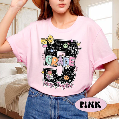 Custom Fifth Grade Teacher Shirt, 5th Grade Teacher Shirt, Personalized Teacher Shirt, Back To School Shirt, Teacher Appreciation Gift