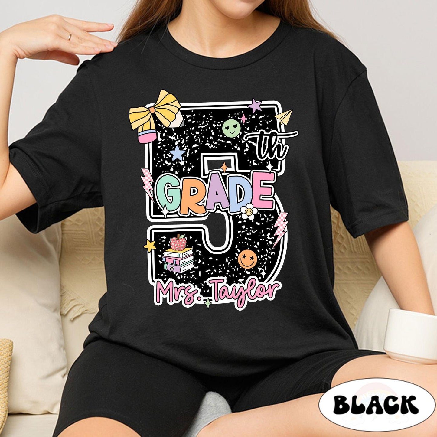 Custom Fifth Grade Teacher Shirt, 5th Grade Teacher Shirt, Personalized Teacher Shirt, Back To School Shirt, Teacher Appreciation Gift