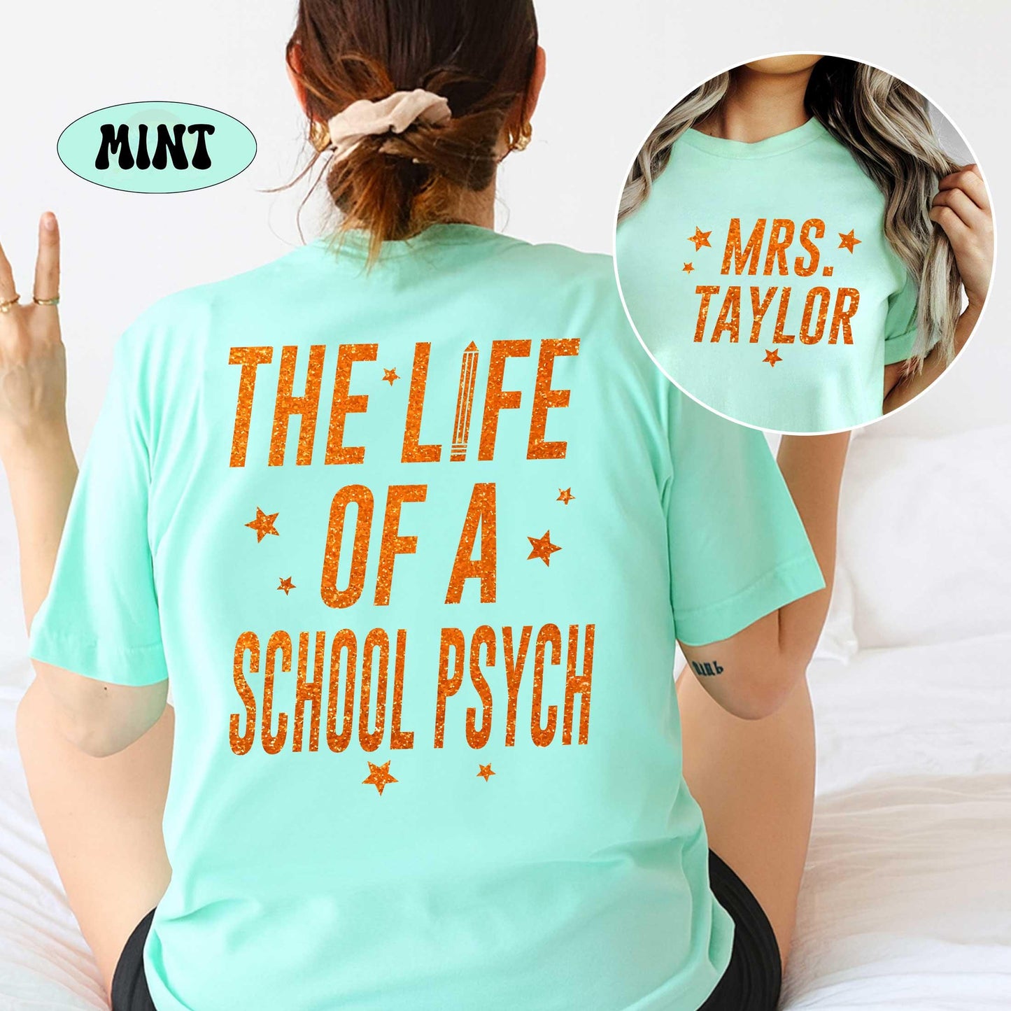 Custom School Psych Shirt, The Life of A School Psych, In My Era Shirt, Back To School, School Psychologist Gift, Trendy School Psych Shirt