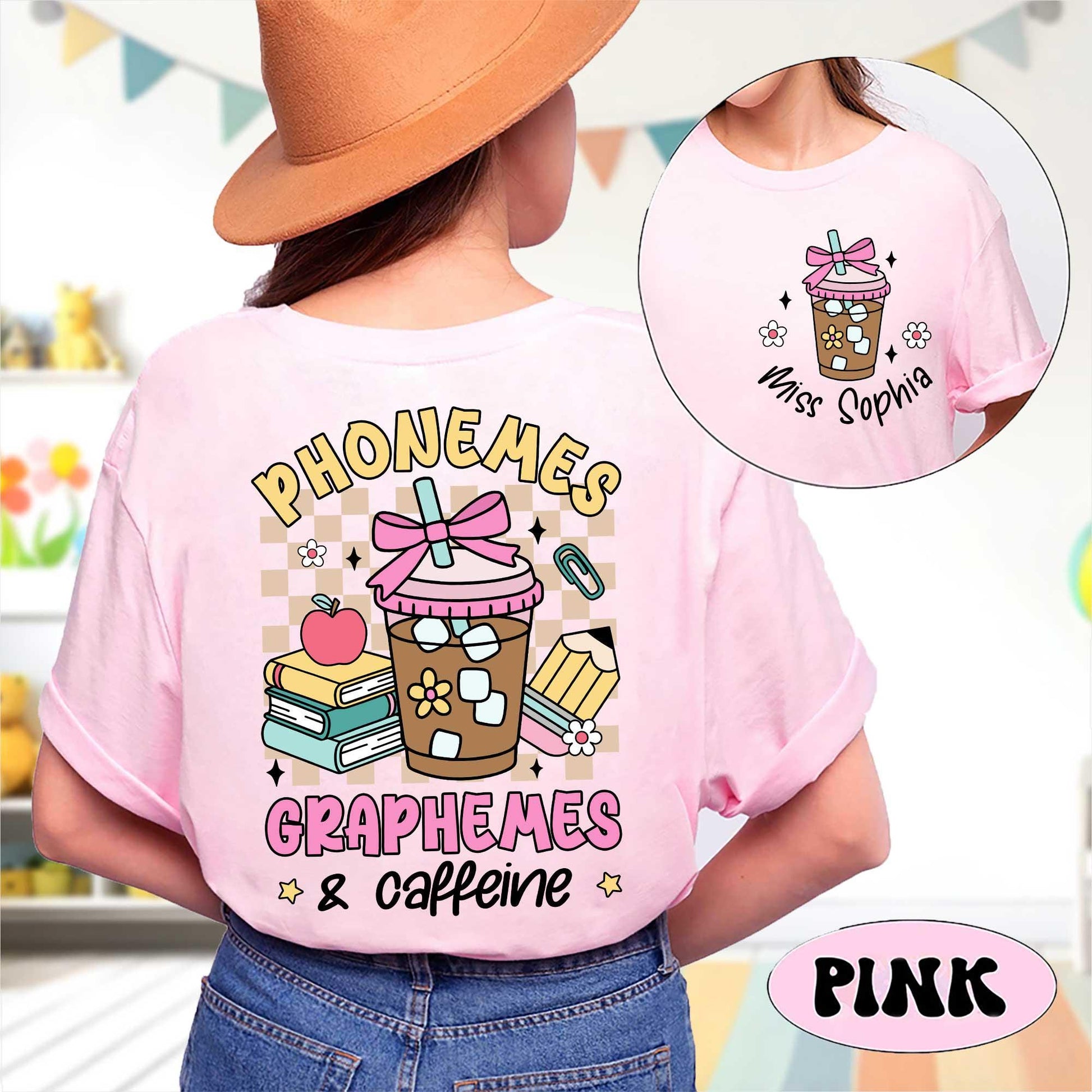 Custom Teacher Shirt, Phonemes Graphemes Caffeine Shirt, Back To School Shirt, Reading Shirt, Coffee Lover Shirt, Teacher Appreciation Gift