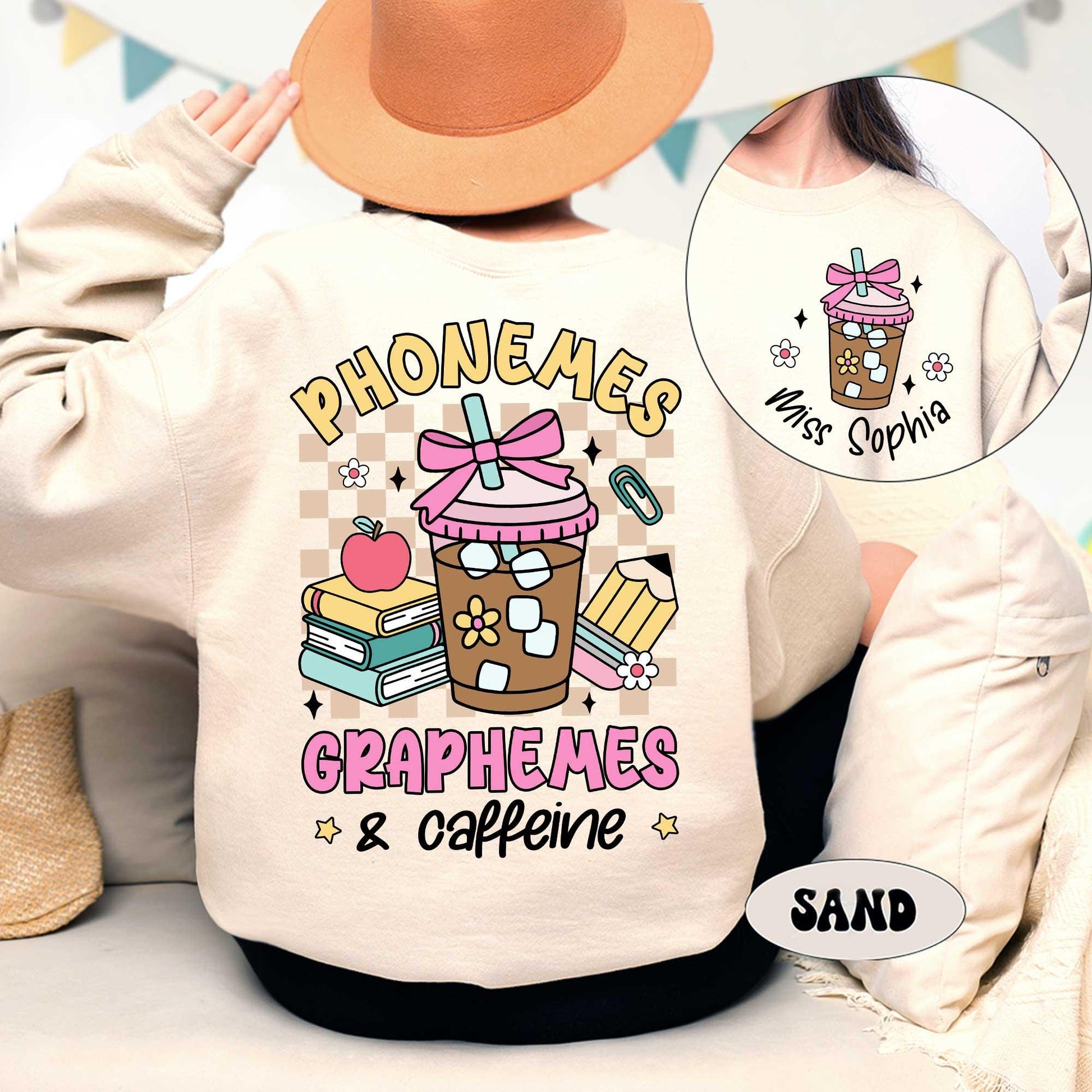 Custom Teacher Shirt, Phonemes Graphemes Caffeine Shirt, Back To School Shirt, Reading Shirt, Coffee Lover Shirt, Teacher Appreciation Gift