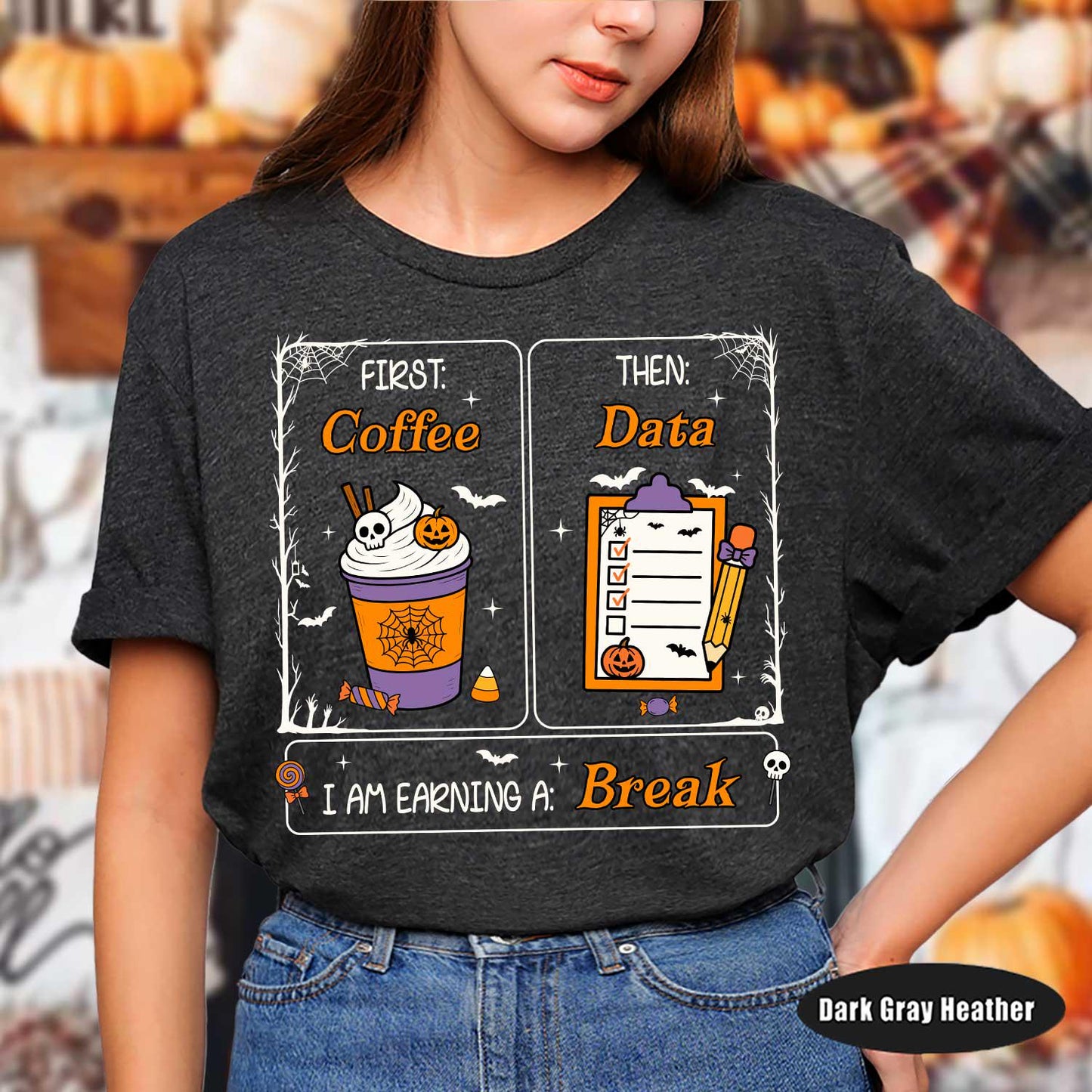 Special Education Teacher Shirt, First Coffee Then Data, Teacher Halloween Shirt, Spooky Teacher Shirt, SPED Teacher Gift, Trick Or Teach